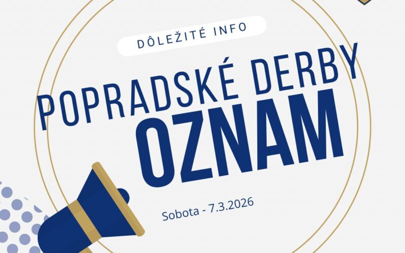 DÔLEŽITÝ OZNAM – POPRADSKÉ DERBY